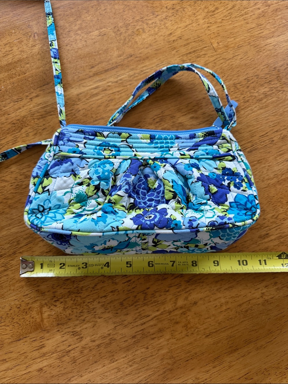 Vera Bradley Blue Floral Quilted Mini Crossbody